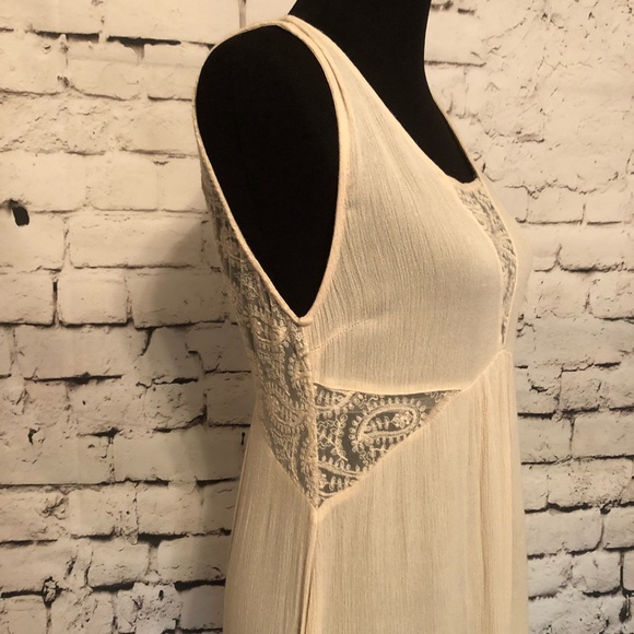 1-LEFT SMALL Paisley Lace Maxi Dress High-Low FIRM - Picture 5 of 8